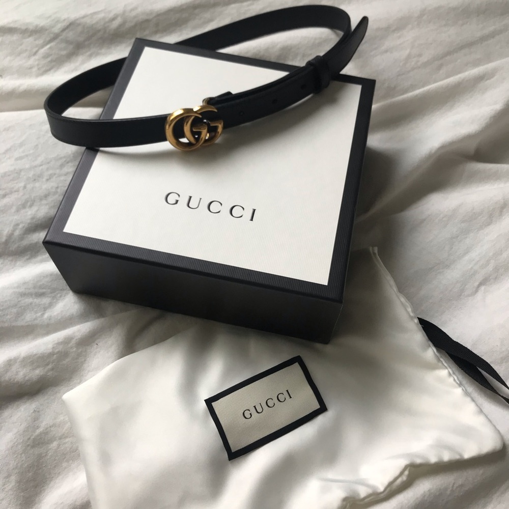 Authentic Black Gucci Belt
